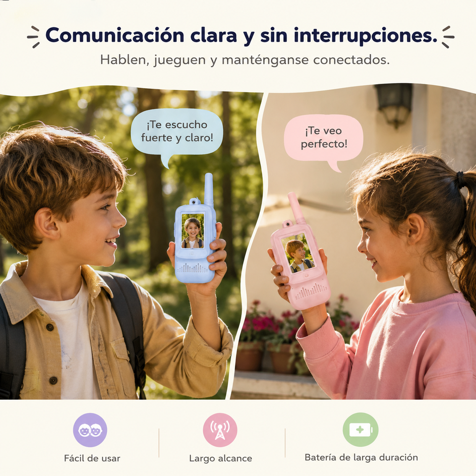 2 Walkie Talkie con Cámara™ | El primer celular seguro para niños