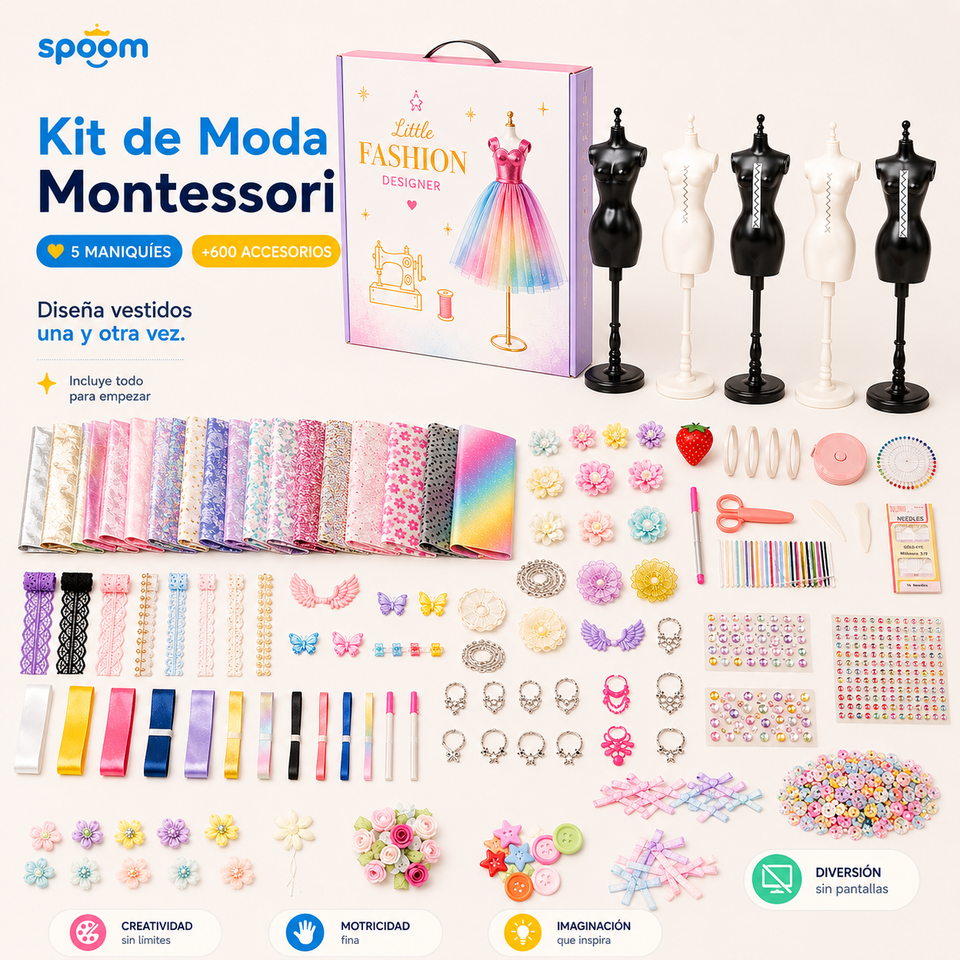 Kit de moda montessori para niños