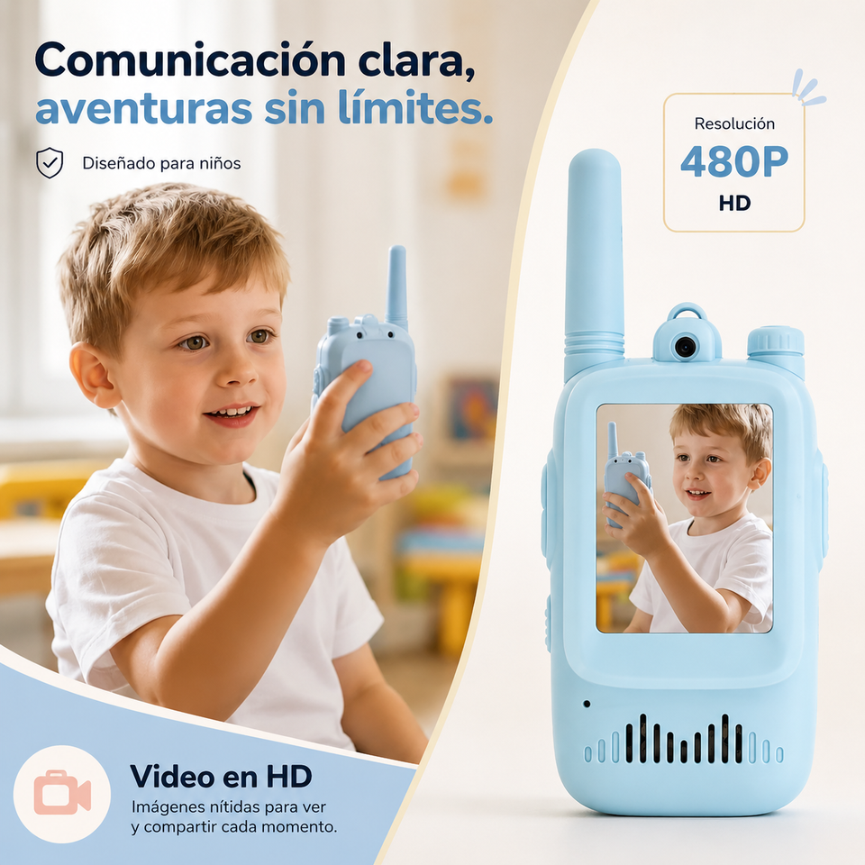 2 Walkie Talkie con Cámara™ | El primer celular seguro para niños